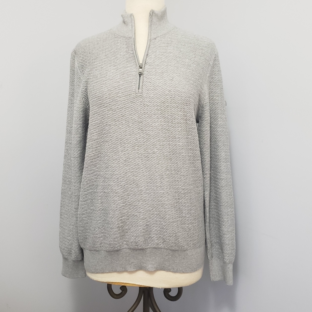 Michael Kors Heather Gray Resort 1 Quarter Zip New Size S NEW
